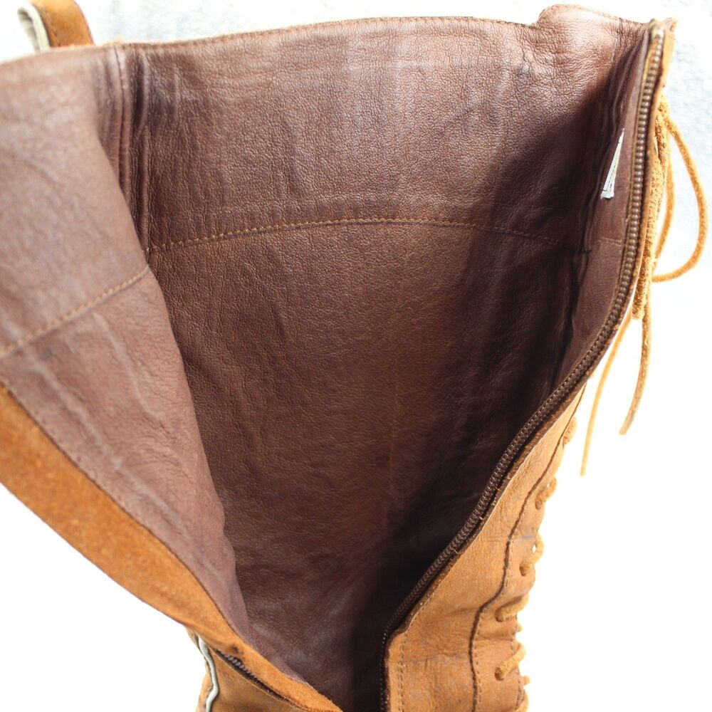 UGG Camille 5488 Women Size 8 Knee High Boots Leather Suede Lace Up Side Zip GUC - Picture 8 of 9